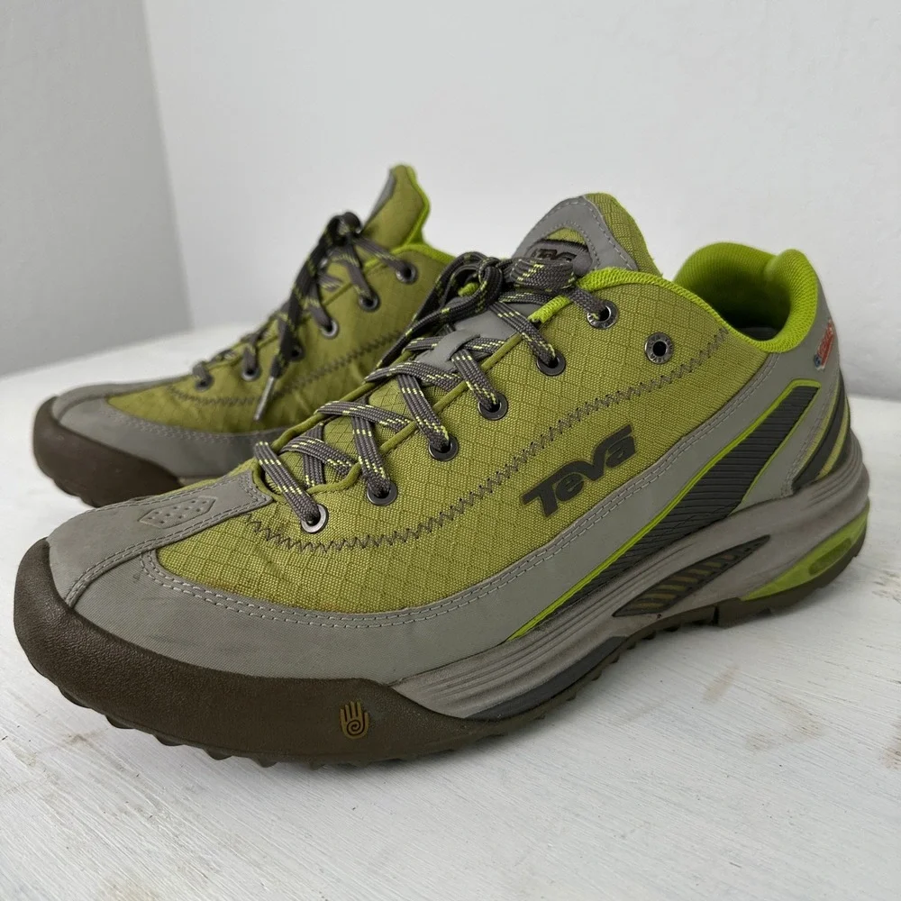 Teva Hiking Shoes Mens 11 Riva eVent Green Grey Waterproof Low Top Sneaker